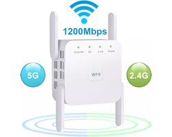 TechU™ – WIFI Repeater – Range Extender – Wifi Versterker voor Router en Modem – 1200 mbps