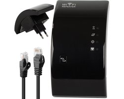 WiFi Repeater - Versterker - Extender - Draadloos - 300Mbps - 2.4 GHz - Zwart