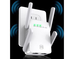 Wifi Versterker Stopcontact - Wifi Stopcontact 300 Mbit/s - Wifi Repeater Met Dekking tot 200 m² - Internet Booster - Wifi Extender