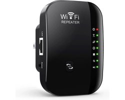 Wifi versterker stopcontact - Wifi versterker draadloos - 300Mbps 2.4GHz - Zwart