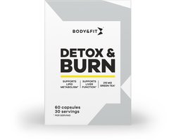 Body & Fit Detox & Burn - Fatburner - Afslankpillen - Groene Thee Supplement met Cafeïne - 60 capsules