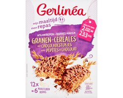 Gerlinea - Maaltijdrepen - Granen & Stukjes Chocolade - 12 stuks