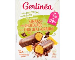 Gerlinea Mijn Pauze Maaltijdrepen - Sinaas & Pure Chocolade - 12 stuks