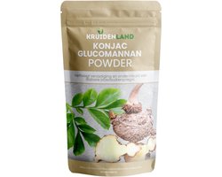 Kruidenland – Konjac Glucomannan Poeder 125 gram – 100% Natuurlijke Vezel – Ondersteunt Gewichtsbeheersing en Spijsvertering, Verhoogt Volheid