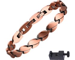 Narvie - Helende Armband - Magneet Armband - Gezondheidsarmband Magnetische Armband - Kleur bruin/koper