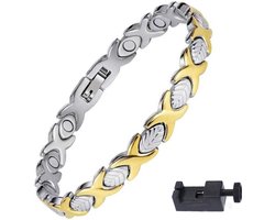 Narvie - Helende Armband - Magneet Armband - Gezondheidsarmband Magnetische Armband - Kleur Goud/Zilver