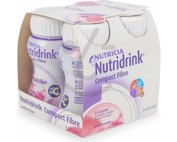 Nutridrink Compact Fibre Aardbei 4x125ml