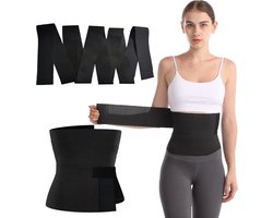 Postpartum Band - Afslanken - Waist Power - Sauna Band - Taille Wrap - 3 Meter - Zwangerschapsband - Band Met Lus - Postpartum Buikband - One Size - Zweetband - Corrigerend Ondergoed - Dames - Corset - Waisttrainer - Zandloper - Corrigerend Buik