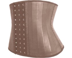 S beige Short Waist trainer snel afvallen corset body shaper dames buikband na zwangerschap na operatie latex korset waist shaper lingerie kleding afslanken fitness sport Beige Short Maat S - Milaya Pantera ®