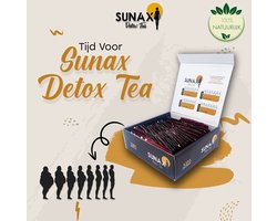 SUNAX Detox & Afslank Tea - 100% Natuurlijk - 60theezakjes - Verbrand vetten - Verminderd eetlust - Verwijderd gifstoffen