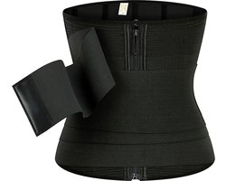 Teep Waist Trainer Met Wikkelband – Corset – Korset – Postuur Corrector – Waist Shaper – Corrigerend Ondergoed Dames – Shapewear Dames – Zwart – Maat XL/XXL