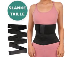 Waist Trainer 4 Meter - One Size Corset – Waist Shaper – Zwart –Afslankband Buik - Zweetband Buik - Korset - Buikband