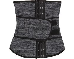 Waist Trainer - Buikband voor Vermageren en Afvallen - Body Trimmer - Corset - Buikvet Verbranden - Buiktrainer Twister - Waist Shaper - Buikvet Verbranden Apparaat - 74-79 cm - Grijs - Voor Heren en Dames