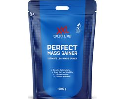 XXL Nutrition - Perfect Mass Gainer - Weight Gainer Supplement - Whey Concentraat Eiwit, Complexe Koolhydraten en Vitamines & Mineralen - Supplement - Yoghurt Raspberry - 5000 gram