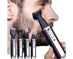 3-in-1 Nose, Ear, and Eyebrow Hair Trimmer for Precision Grooming - Black