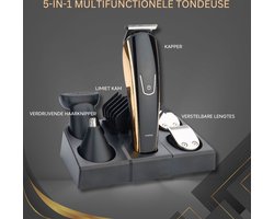 5 in 1 Baardtrimmer Mannen Pro – Baard en Lichaam trimmer - Multifunctionele Trimmer Machine