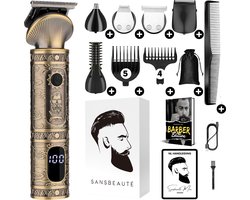 6-in-1 Baardtrimmer Mannen - Trimmer voor Baard en Lichaam - Incl. 6 opzetstukken - Sansbeauté® - Bodygroomer Mannen - Bodytrimmer Heren - Haar trimmer - Tondeuse - 0.5-15MM - Neus en Oor - Trimapparaat - Baard Machine - Multigroomer