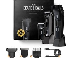 BALZAC™ Beard & Balls Bundel - Bodygroomer Mannen - Extra Veilig - Manscaped - Body Trimmer Mannen - Waterdicht - LCD Display & Travellock