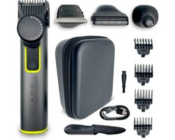 Blade Boutique 8-in-1 Baardtrimmer - Baardtrimmer - Neustrimmer - Trimmer - Scheerapparaat - 0.5-23mm - Draadloos - Inclusief reishoes - Waterdicht