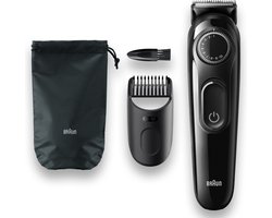 Braun Baardtrimmer 3 BT3324, Baardtrimmer Voor Mannen, Haartrimmer, Voor Gezicht, Haar