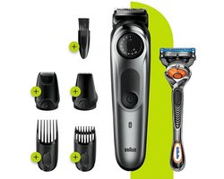 Braun Baardtrimmer en Haartrimmer BT7220 - Zwart Metaalgrijs