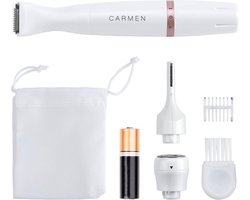 Carmen CLS0301W - Trimmerset - Werkt op batterij - 3 opzetstukken - 4 accessoires