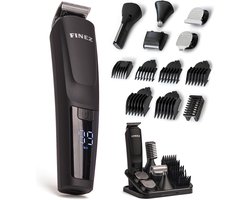 Finez 12-in-1 "Smooth Operator" Baardtrimmer Mannen - IPX7 Waterdichte Baardtrimmer & Tondeuse - Trimmer voor Baard - Neustrimmer - Bodygroomer