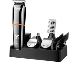 Kemei Baardtrimmer - Body groomer - 6 in 1 - Voor mannen - Waterdicht - Voor baardhaar - Hoofdhaar - Lichaamshaar