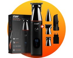 Kryner ® Professionele Baardtrimmer Mannen – Tondeuse – Trimmer mannen – Scheerapparaat – Baard trimmer – Magnetische Opzetstukken – Oplaadstation