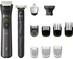 Philips All-in-One Series 9000 MG9540/15 - 13-in-1 - Multigroom - Baardtrimmer - Voor baard lichaam en haar - met OneBlade - Donkergrijs