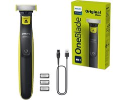 Philips OneBlade Face QP2724/10 - Baardtrimmer - Trimmer, Scheerapparaat en Styler in 1 - 3 Trim-opzetstukken