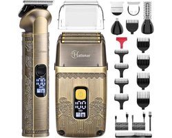 Professionele Haarknipper Elektrische Scheermes Foil Scherers voor Mannen Lichaam Neus Oor Haar Grooming Kit met Drievoudige Blades Draadloze Waterdicht