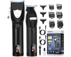 Professionele tondeuseset, baardtrimmer voor heren, baardtrimmer, scheerapparaat voor heren, elektrische barberset, accu, kapper, haartrimmer, trimmer voor haar, baard en lichaamsbeharing