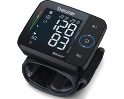 Beurer BC 54 Bloeddrukmeter pols - Bluetooth® - HealthManager Pro app - Snelle meting - Onregelmatige hartslag - Risico-indicator - 2 Gebruikersgeheugen - Manchet pols 13,5-21,5 cm - Incl. batterijen - 5 Jaar garantie