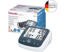 Beurer BM 40 Bloeddrukmeter bovenarm - Aanbevolen door Hartstichting - Incl. manchet 22-35 cm - Onregelmatige hartslag - Risico-indicator - XL display - Bekroond nauwkeurig - Incl. batterijen - 5 Jaar garantie