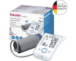 Beurer BM 85 Bloeddrukmeter bovenarm - XL display - Onregelmatige hartslag - Bluetooth® - gratis beurer HealthManager Pro app - Manchet 22-42 cm - 2 Gebruikersgeheugen - Rust-indicator - Risico-indicator - 5 Jaar garantie