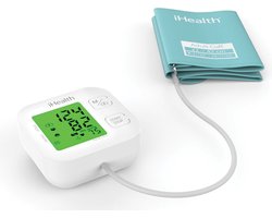 iHealth Track KN-550BT - Bloeddrukmeter Bovenarm Hartstichting - Klinisch Gevalideerd - Hartslagmeter - Bluetooth - Smartphone App - Onregelmatige Hartslag - Geheugen - Gemiddelde Laatste 3 Metingen - WHO Stoplicht Indicator - Manchet 22 - 42 cm