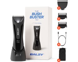 BALZY BushBuster 4.0 Bodygroomer Mannen - Body Trimmer Heren - Shaver voor Schaamstreek en Lichaam - Waterdicht - Veilig scheren - Oplaadbaar