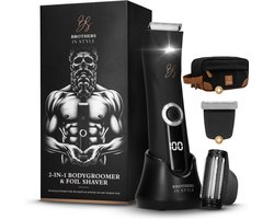 Bodygroomer Mannen 2.0 – Body Trimmer Heren – Trimmer Mannen Schaamstreek – Foil Shaver – Skin Safe – Toilettas - Brothers in Style®