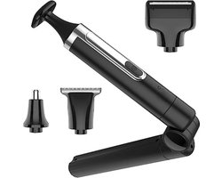 Bodygroomer Mannen - Body trimmer Heren - Body Shaver Mannen - Lichaam Groomer - Draadloze tondeuse met verstelbare verlenging, waterdicht - Zwart