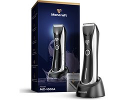 Mancraft Bodygroomer Mannen - Extra Veilig - Waterdicht - Met Opzetkammen - Trimmer voor Lichaam en Schaamstreek - Schaamhaar Trimmer