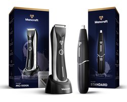 Mancraft Bodygroomer Mannen - Waterdicht - Trimmer voor Lichaam en Schaamstreek - Schaamhaar Trimmer - Met Neustrimmer