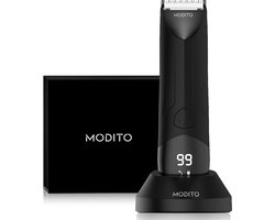 Modito bodygroomer - Body trimmer - mannen - scheerapparaat - Draadloos - Oplaadbaar - LED display - Oplaadstation - Zwart