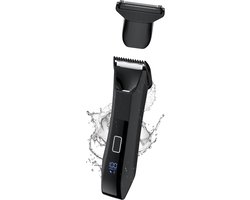 Revahs Bodygroomer voor Mannen – Extra Veilig voor Schaamstreek & Lichaam – Waterdicht en SkinSafe – Body Trimmer Mannen – LCD Display & Travellock