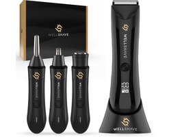 Wellshave Shave Package 3.0 - Neustrimmer - Bodygroomer - All In One Wenkbrauw en Oorhaar trimmer - Neushaartrimmer voor mannen -Body Trimmer Heren - Shaver voor Schaamstreek & Lichaam