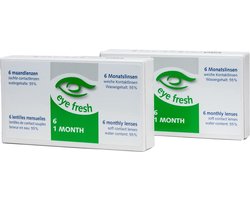 Eye Fresh maandlenzen -1,00 - 12 stuks â€“ voordeelverpakking - zachte contactlenzen