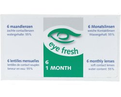 Eye Fresh zachte maandlenzen -4.00 - 6 stuks - Contactlenzen