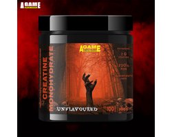 A-Game creatine poeder - 100% creatine monohydraat (300 g) neutrale smaak - special design: HORROR (RED)