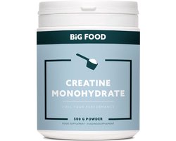 Big Food - Vegan Monohydrate Creatine Poeder - 500gr (German Engineered Creatine)