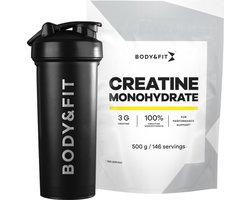 Body & Fit Creatine Monohydraat 500 gram + Essential Shaker 700 ml